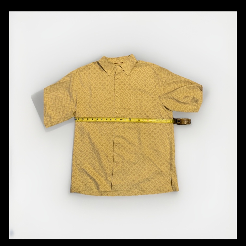 Sette Ponti casual button up yellow with graphic 089